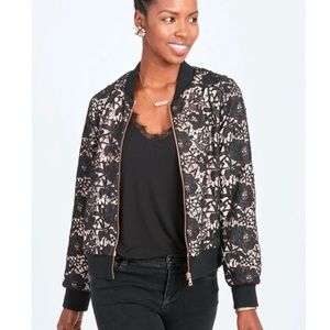 NWT Stella & Dot Lace Bomber Jacket